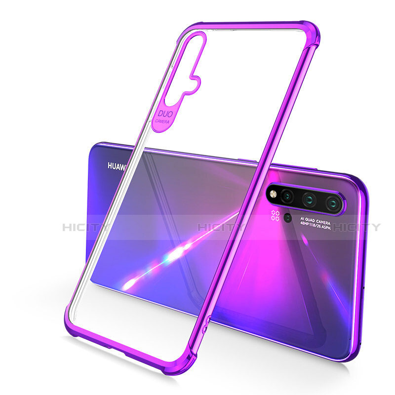 Funda Silicona Ultrafina Carcasa Transparente S02 para Huawei Nova 5 Morado