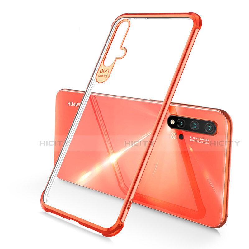 Funda Silicona Ultrafina Carcasa Transparente S02 para Huawei Nova 5 Naranja