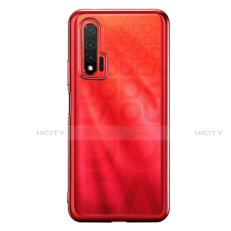 Funda Silicona Ultrafina Carcasa Transparente S02 para Huawei Nova 6 5G Rojo