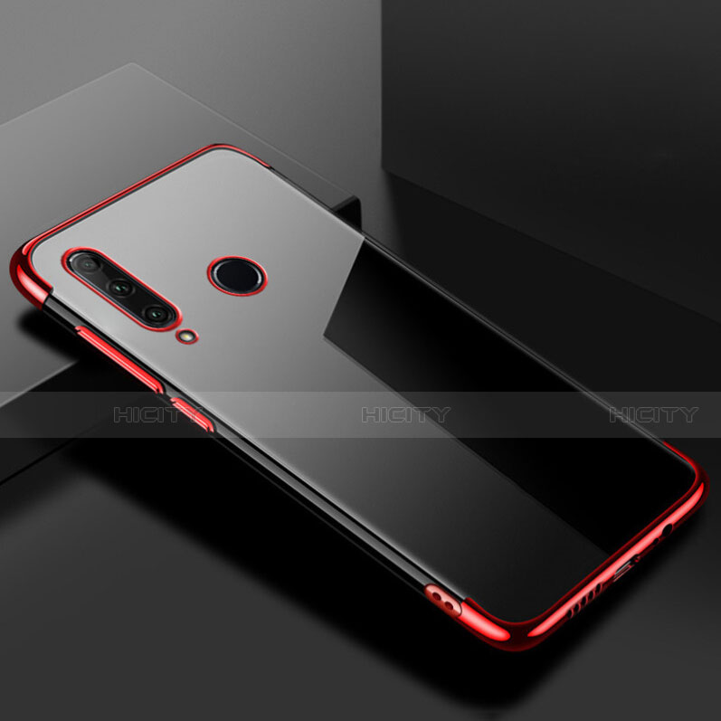 Funda Silicona Ultrafina Carcasa Transparente S02 para Huawei P Smart+ Plus (2019) Rojo