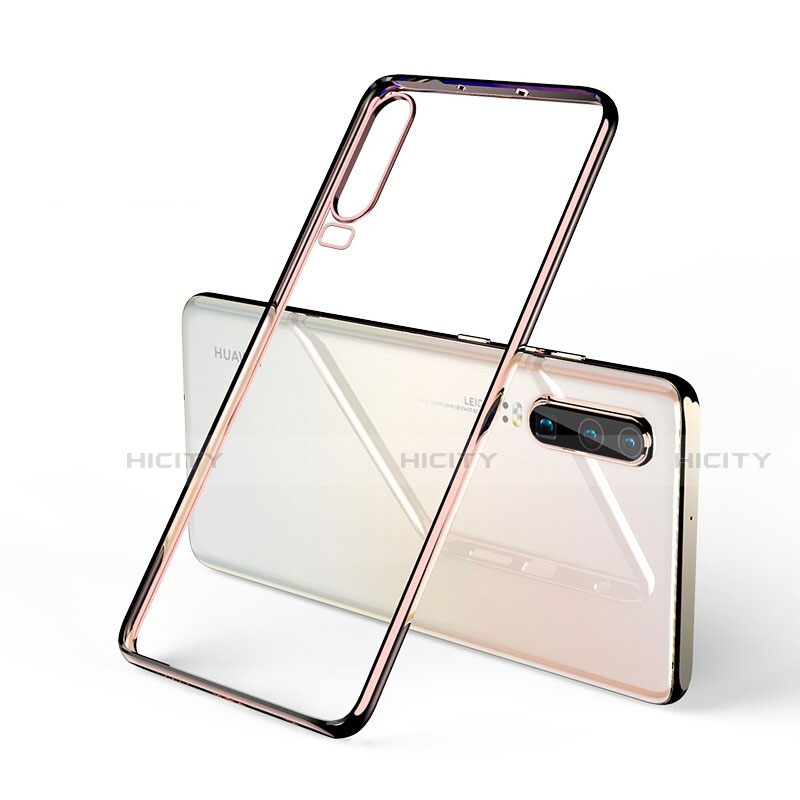 Funda Silicona Ultrafina Carcasa Transparente S02 para Huawei P30 Oro