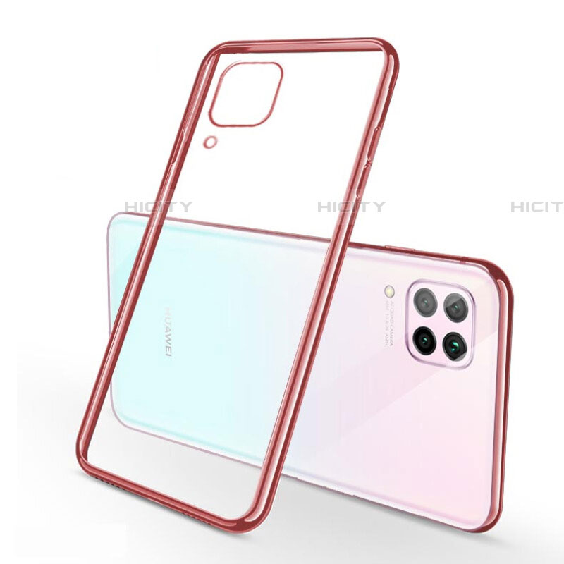 Funda Silicona Ultrafina Carcasa Transparente S02 para Huawei P40 Lite Oro Rosa