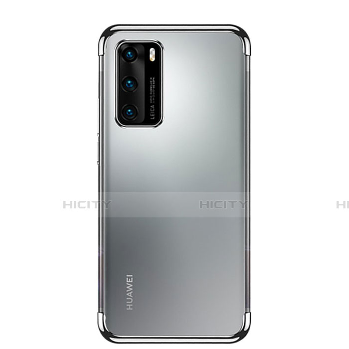 Funda Silicona Ultrafina Carcasa Transparente S02 para Huawei P40 Plata