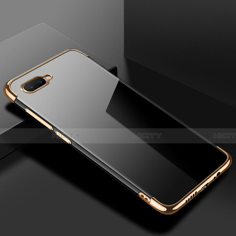 Funda Silicona Ultrafina Carcasa Transparente S02 para Oppo K1 Oro