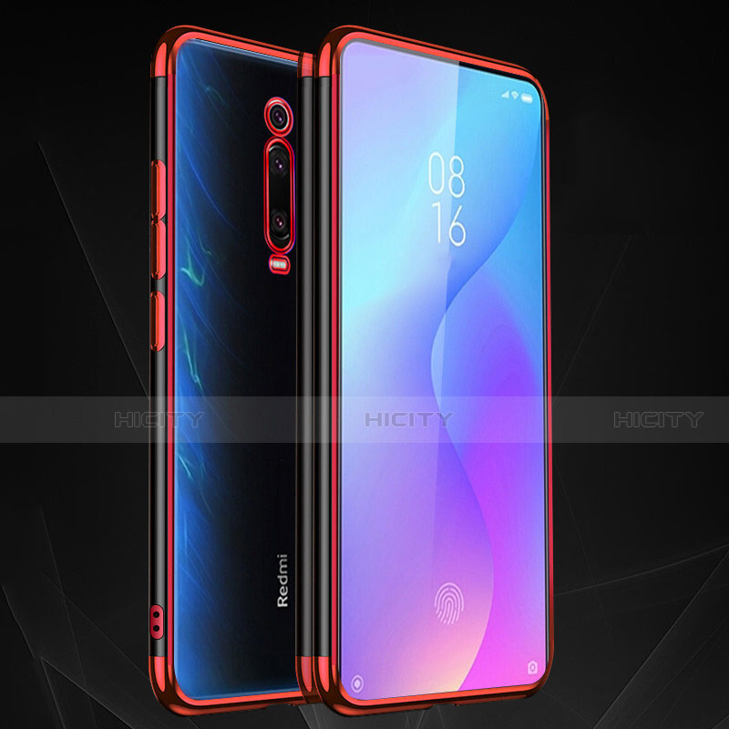 Funda Silicona Ultrafina Carcasa Transparente S02 para Xiaomi Mi 9T Rojo