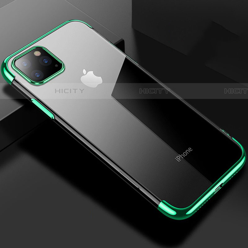 Funda Silicona Ultrafina Carcasa Transparente S03 para Apple iPhone 11 Pro Max Verde