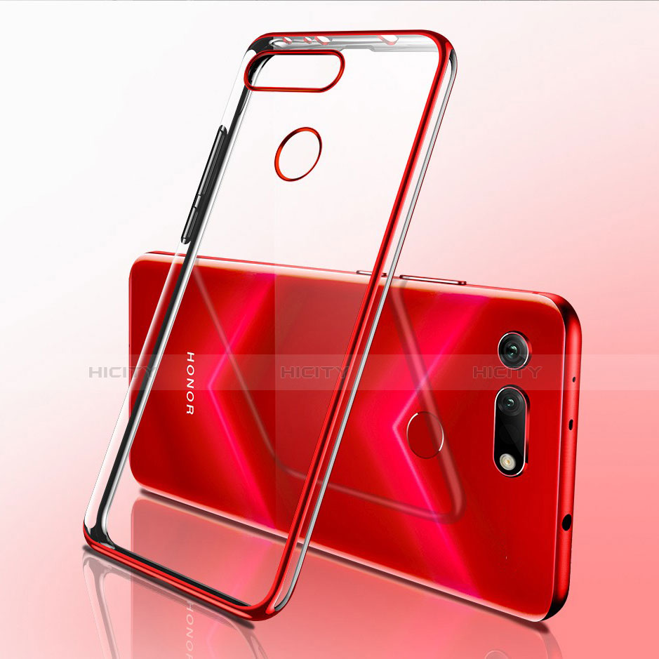 Funda Silicona Ultrafina Carcasa Transparente S03 para Huawei Honor View 20 Rojo