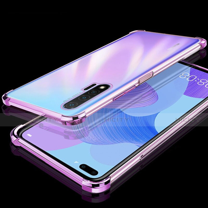 Funda Silicona Ultrafina Carcasa Transparente S03 para Huawei Nova 6 5G Morado