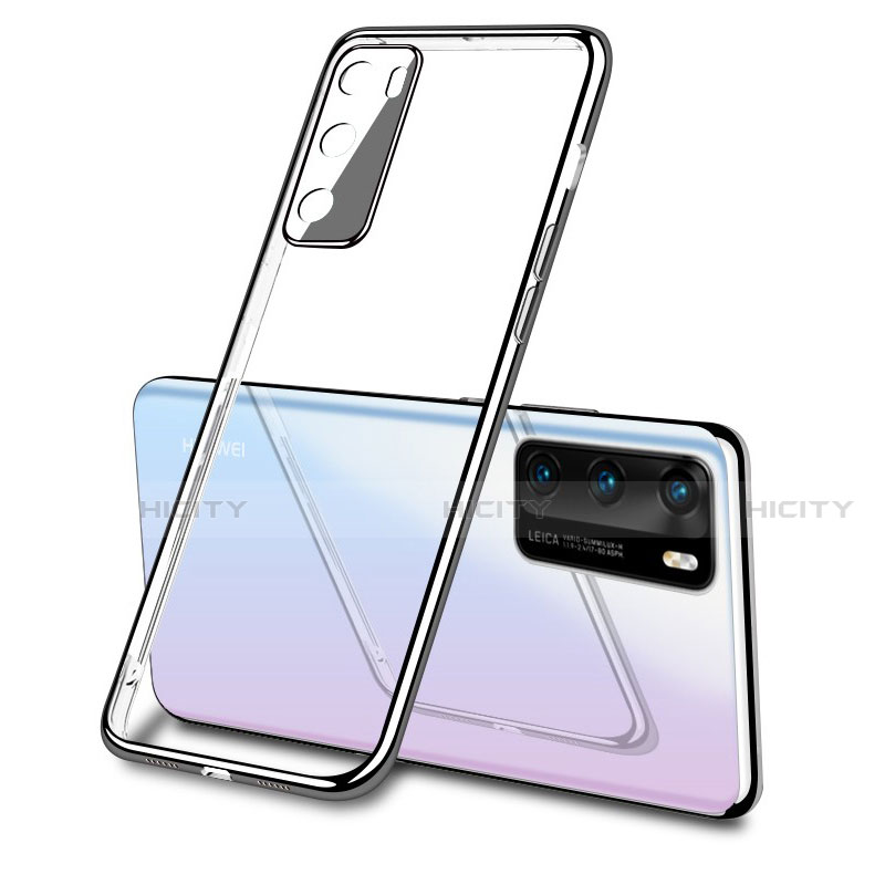 Funda Silicona Ultrafina Carcasa Transparente S03 para Huawei P40 Plata