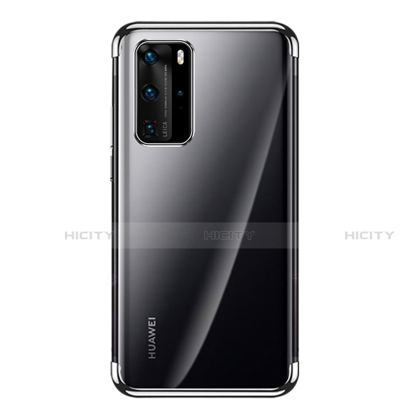 Funda Silicona Ultrafina Carcasa Transparente S03 para Huawei P40 Pro Negro