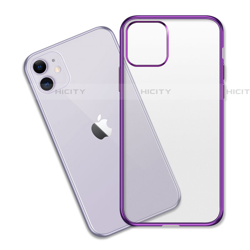 Funda Silicona Ultrafina Carcasa Transparente S04 para Apple iPhone 11 Morado