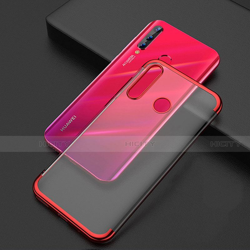 Funda Silicona Ultrafina Carcasa Transparente S04 para Huawei Honor 20i Rojo