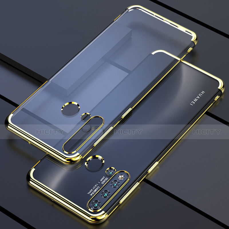 Funda Silicona Ultrafina Carcasa Transparente S04 para Huawei P20 Lite (2019) Oro