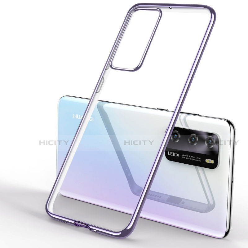 Funda Silicona Ultrafina Carcasa Transparente S04 para Huawei P40 Morado