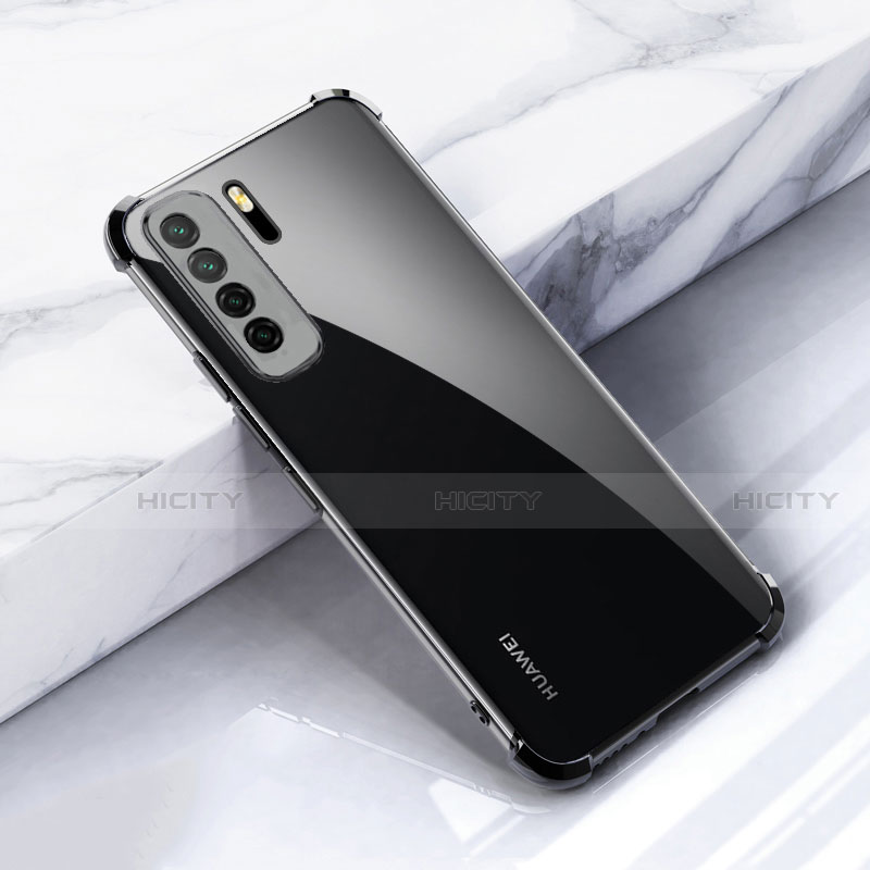 Funda Silicona Ultrafina Carcasa Transparente S05 para Huawei Nova 7 SE 5G Negro