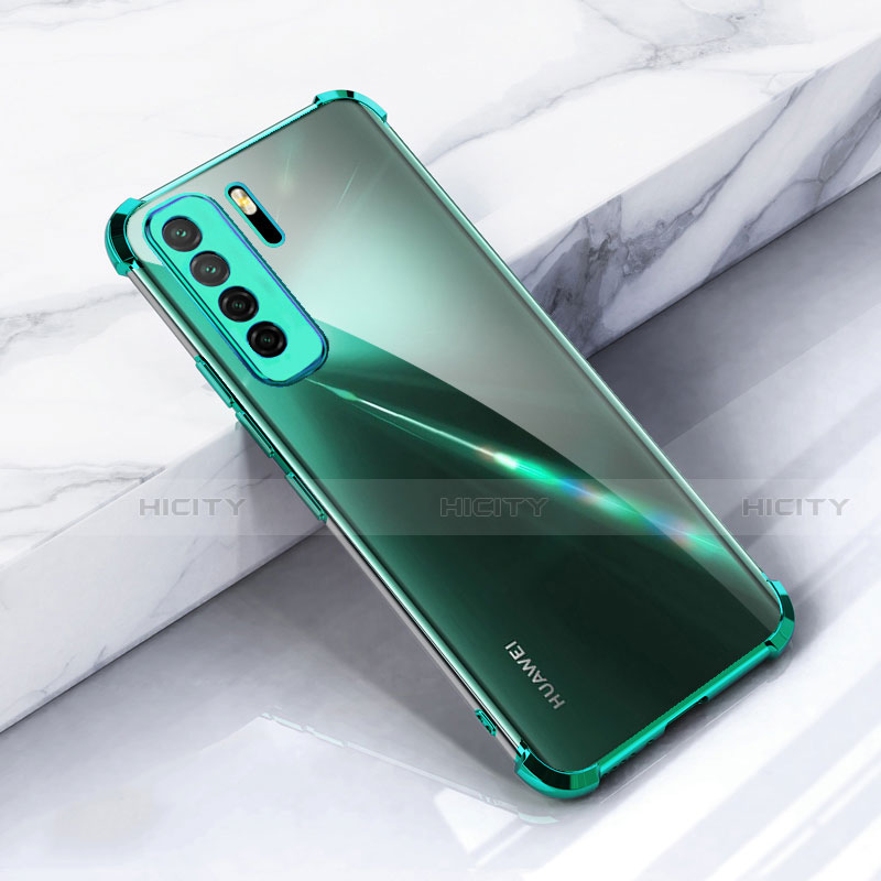 Funda Silicona Ultrafina Carcasa Transparente S05 para Huawei P40 Lite 5G Verde