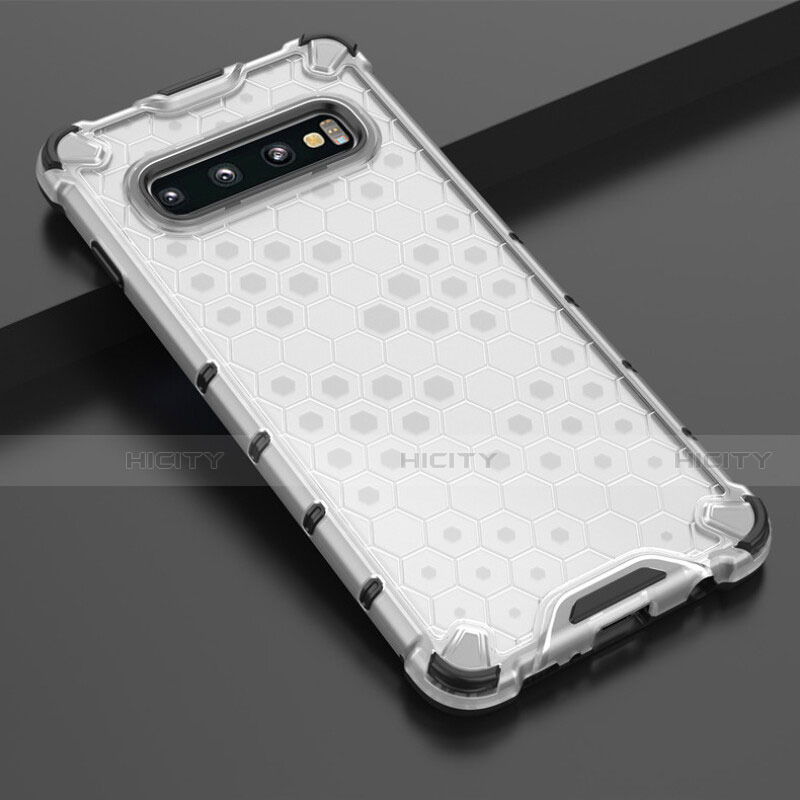 Funda Silicona Ultrafina Carcasa Transparente S05 para Samsung Galaxy S10 Blanco