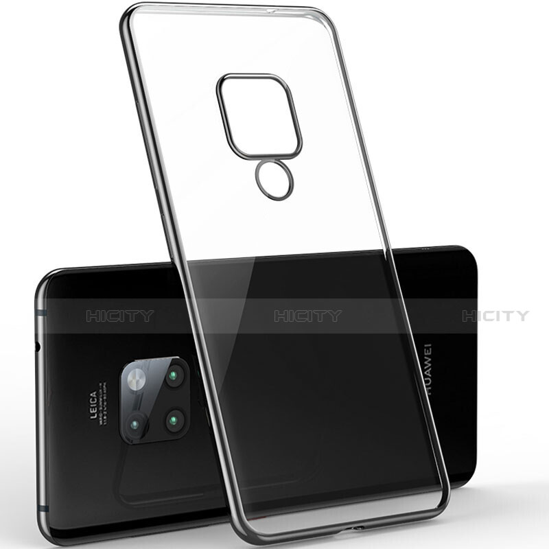 Funda Silicona Ultrafina Carcasa Transparente S06 para Huawei Mate 20 X 5G Negro