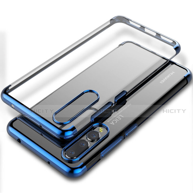 Funda Silicona Ultrafina Carcasa Transparente S06 para Huawei P20 Pro Azul