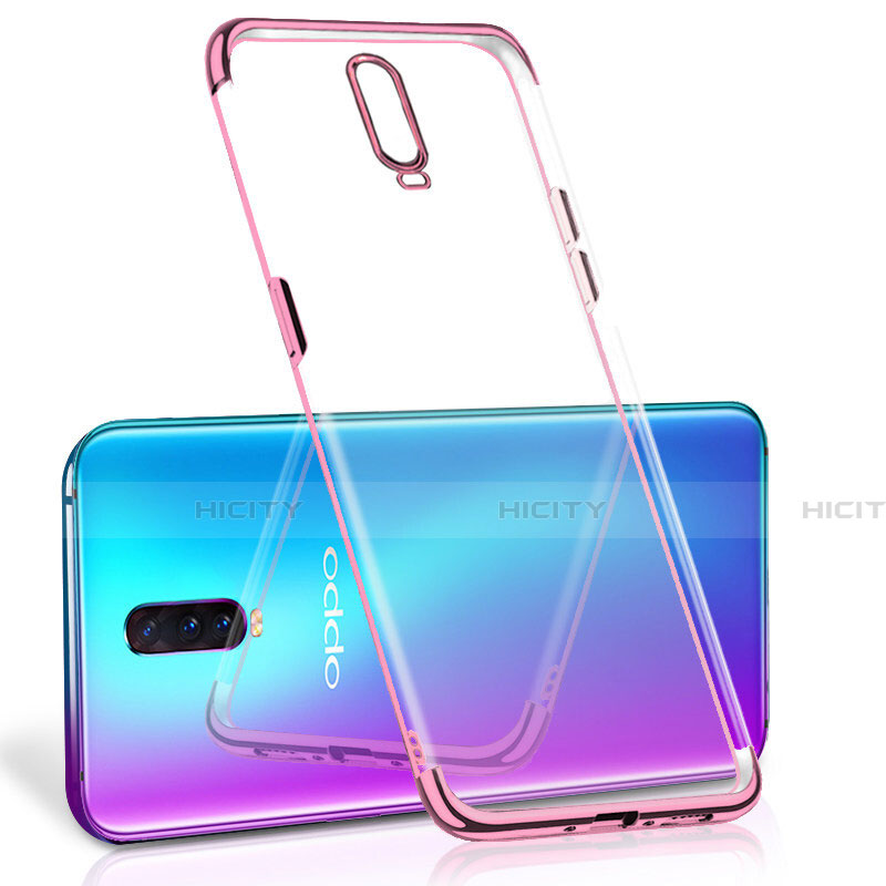 Funda Silicona Ultrafina Carcasa Transparente S06 para Oppo R17 Pro Oro Rosa