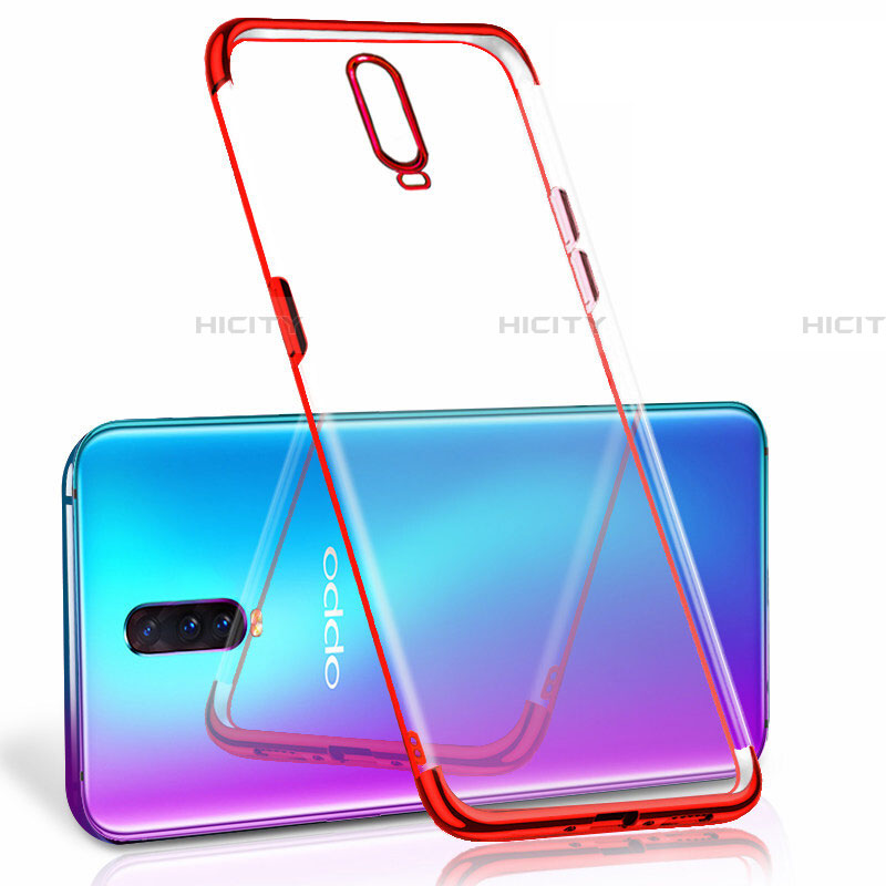 Funda Silicona Ultrafina Carcasa Transparente S06 para Oppo RX17 Pro Rojo