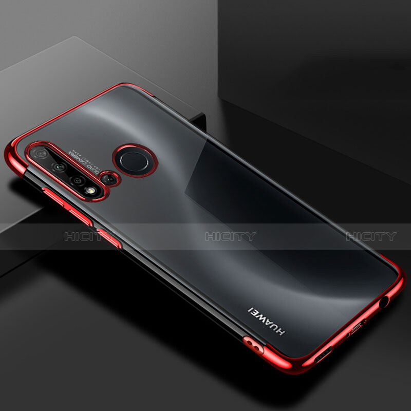 Funda Silicona Ultrafina Carcasa Transparente S07 para Huawei Nova 5i Rojo