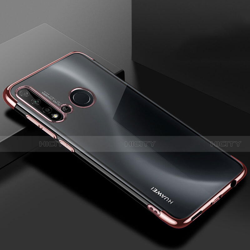 Funda Silicona Ultrafina Carcasa Transparente S07 para Huawei P20 Lite (2019) Oro Rosa