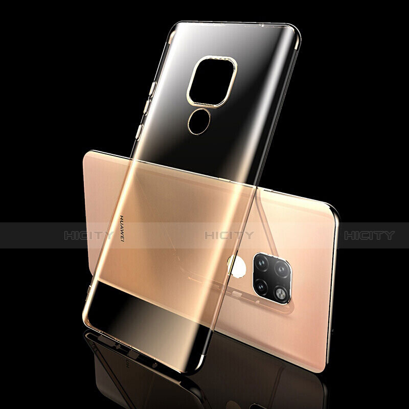 Funda Silicona Ultrafina Carcasa Transparente S08 para Huawei Mate 20 X 5G Oro