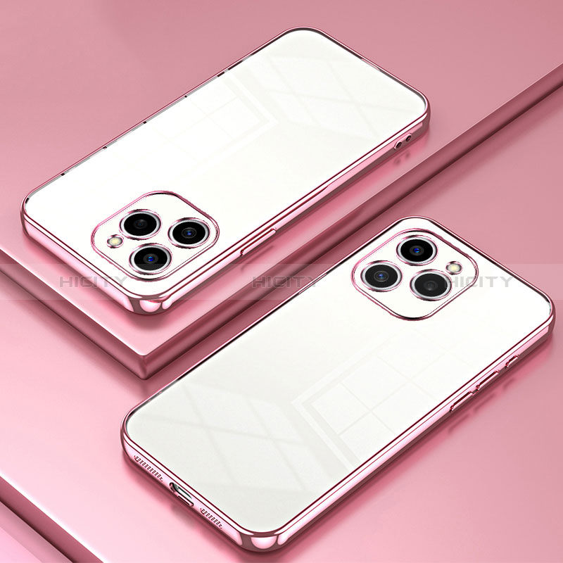 Funda Silicona Ultrafina Carcasa Transparente SY1 para Huawei Honor 60 SE 5G Oro Rosa