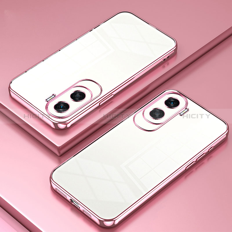 Funda Silicona Ultrafina Carcasa Transparente SY1 para Huawei Honor 90 Lite 5G Oro Rosa