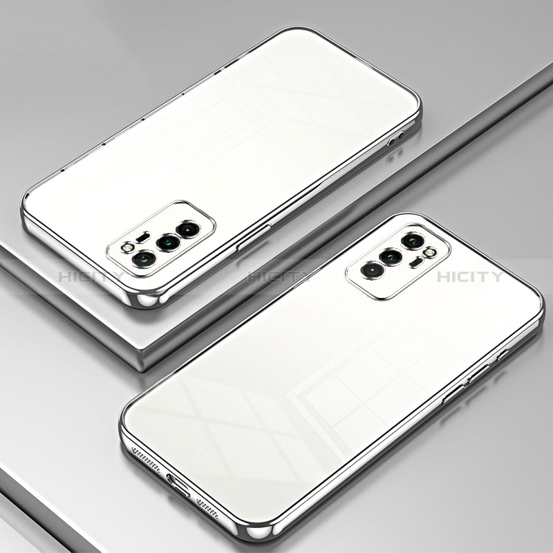 Funda Silicona Ultrafina Carcasa Transparente SY1 para Huawei Honor V30 5G Plata