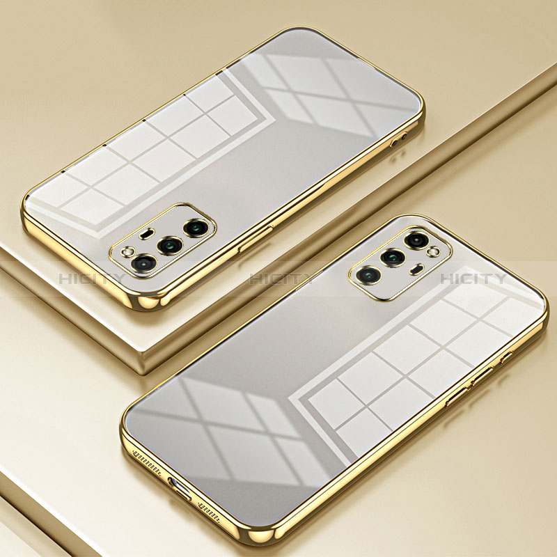 Funda Silicona Ultrafina Carcasa Transparente SY1 para Huawei Honor V30 Pro 5G Oro