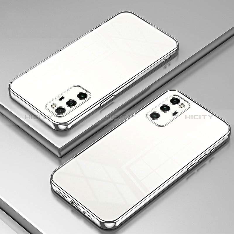 Funda Silicona Ultrafina Carcasa Transparente SY1 para Huawei Honor V30 Pro 5G Plata