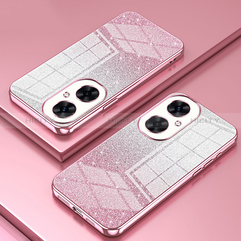 Funda Silicona Ultrafina Carcasa Transparente SY1 para Huawei Nova 11i Oro Rosa