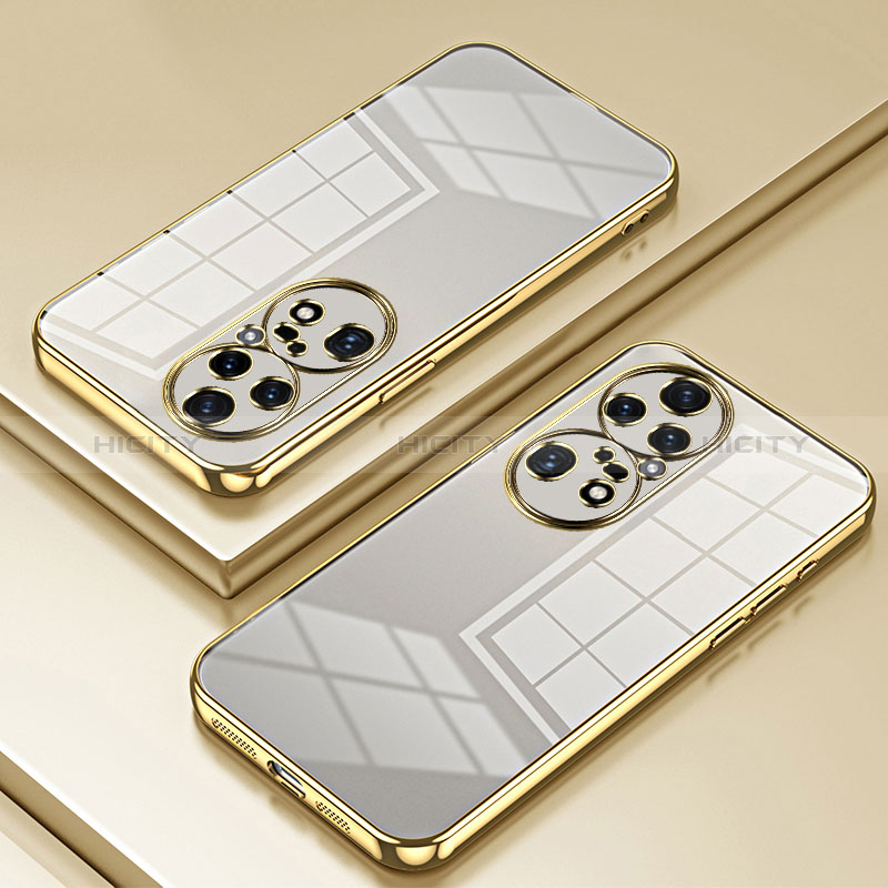 Funda Silicona Ultrafina Carcasa Transparente SY1 para Huawei P50 Pro Oro