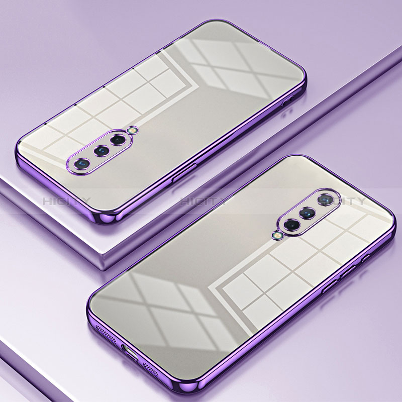 Funda Silicona Ultrafina Carcasa Transparente SY1 para OnePlus 8 Morado