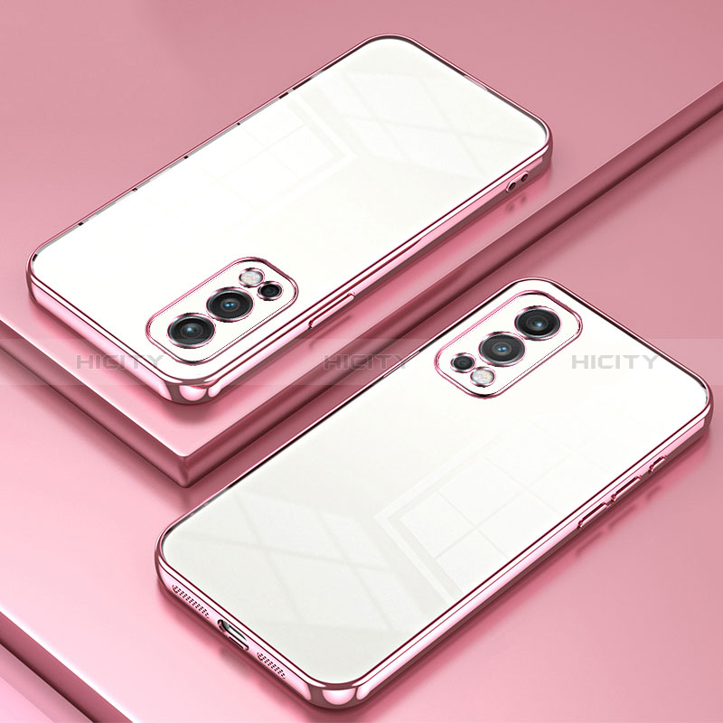 Funda Silicona Ultrafina Carcasa Transparente SY1 para OnePlus Nord 2 5G Oro Rosa