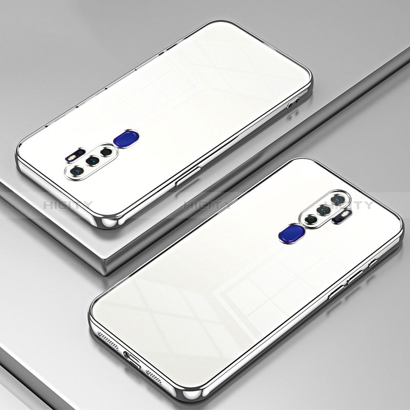 Funda Silicona Ultrafina Carcasa Transparente SY1 para Oppo A11X Plata