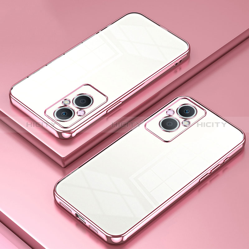 Funda Silicona Ultrafina Carcasa Transparente SY1 para Oppo A96 5G Oro Rosa