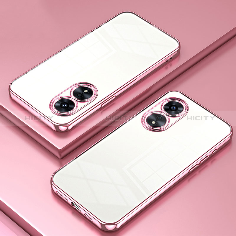 Funda Silicona Ultrafina Carcasa Transparente SY1 para Oppo A97 5G Oro Rosa