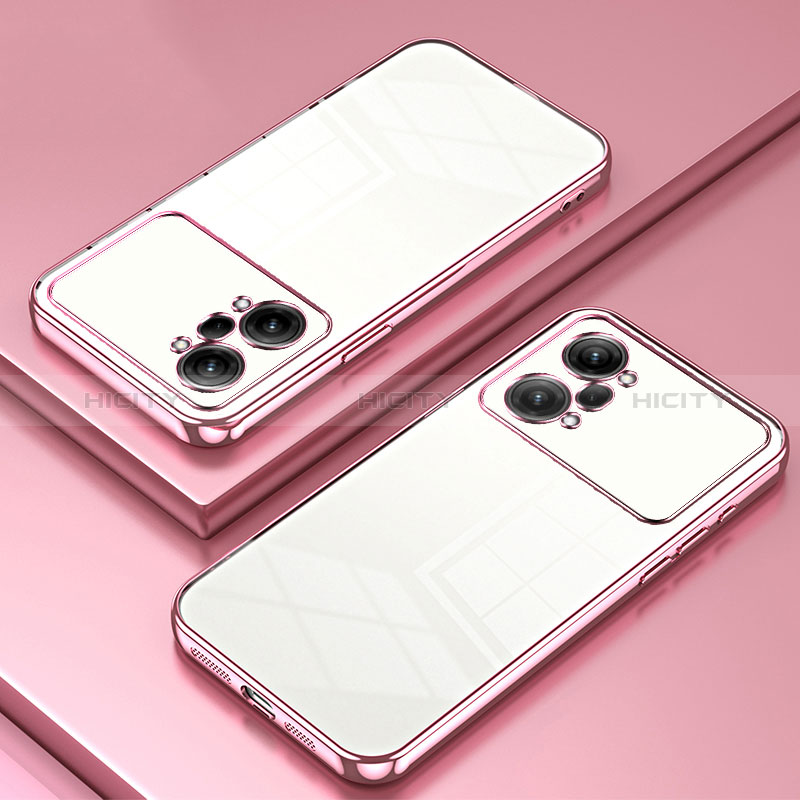 Funda Silicona Ultrafina Carcasa Transparente SY1 para Oppo K10 Pro 5G Oro Rosa