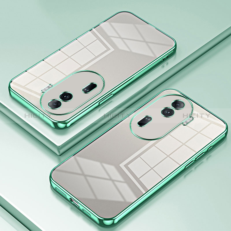 Funda Silicona Ultrafina Carcasa Transparente SY1 para Oppo Reno11 Pro 5G Verde