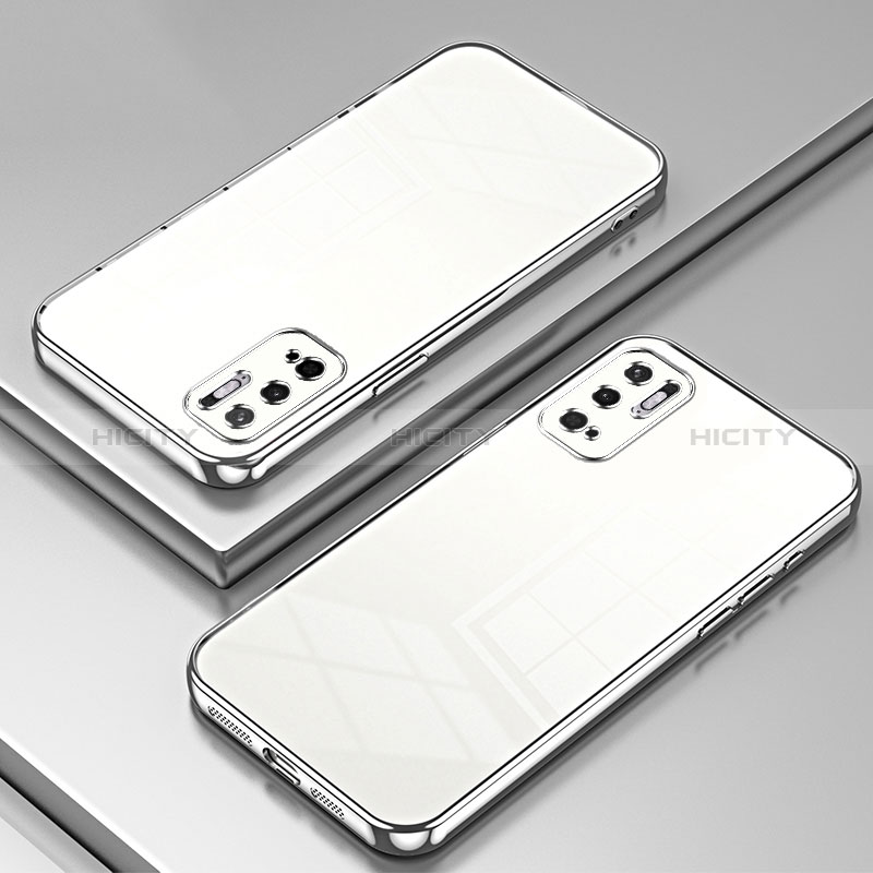 Funda Silicona Ultrafina Carcasa Transparente SY1 para Xiaomi Redmi Note 10 5G Plata