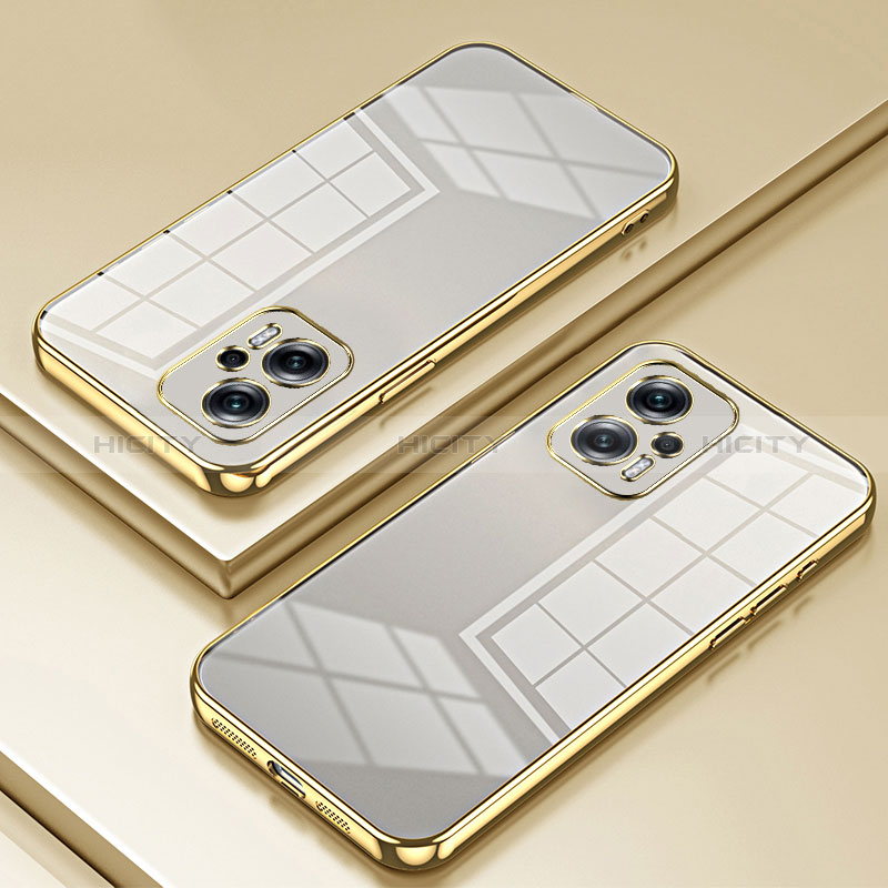 Funda Silicona Ultrafina Carcasa Transparente SY1 para Xiaomi Redmi Note 11T Pro 5G Oro