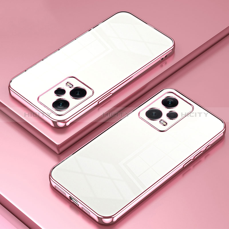 Funda Silicona Ultrafina Carcasa Transparente SY1 para Xiaomi Redmi Note 12 Pro+ Plus 5G Oro Rosa