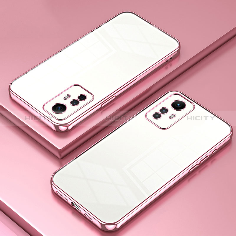 Funda Silicona Ultrafina Carcasa Transparente SY1 para Xiaomi Redmi Note 12S Oro Rosa