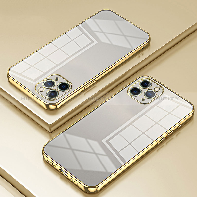 Funda Silicona Ultrafina Carcasa Transparente SY2 para Apple iPhone 11 Pro Oro