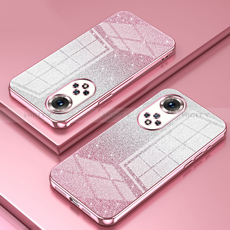 Funda Silicona Ultrafina Carcasa Transparente SY2 para Huawei Honor 50 Pro 5G Oro Rosa