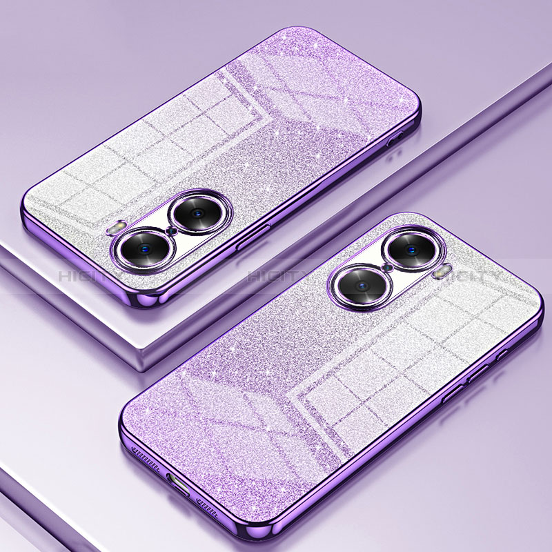 Funda Silicona Ultrafina Carcasa Transparente SY2 para Huawei Honor 60 5G Morado