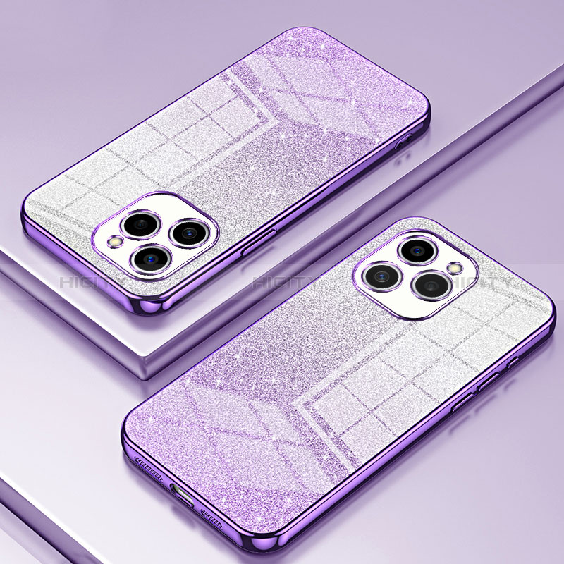 Funda Silicona Ultrafina Carcasa Transparente SY2 para Huawei Honor 60 SE 5G Morado